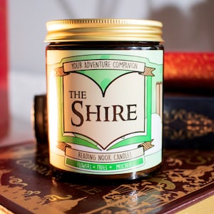 The Shire | Library and Reading Present | Book Candle Scent︱Book Inspired Candle︱Literary Candle︱Soy Candle︱Wax Melt︱Scented Candle