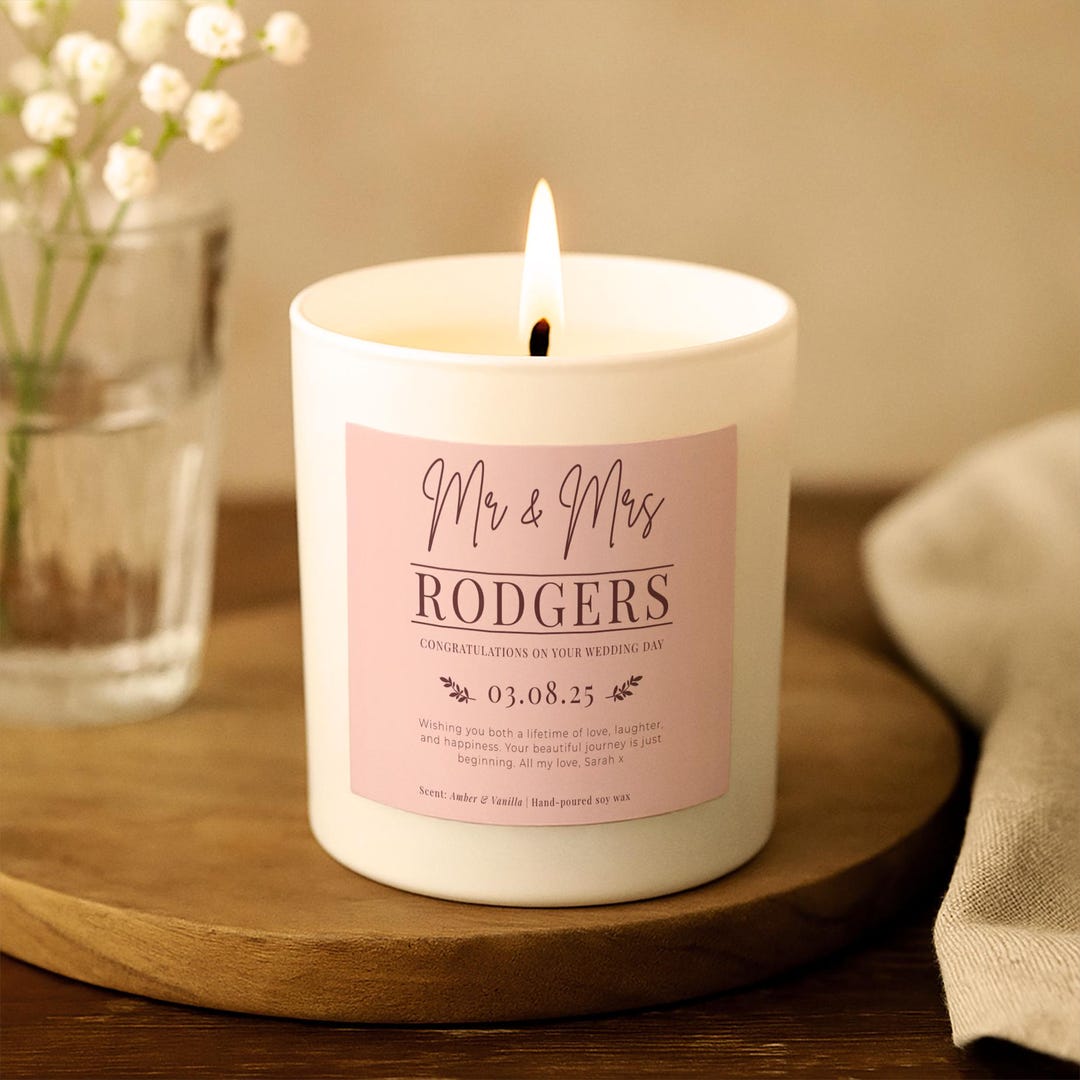 ミスター＆ミセス ウェディングキャンドル – 新婚夫婦への