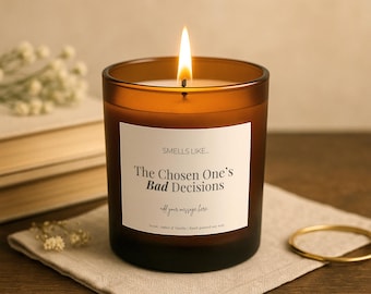 Fantasy Romance Candle – Funny Gift for Book Lovers – Spicy Book Tropes Soy Candle – Chosen One Smut Gift – Bookish Candle UK