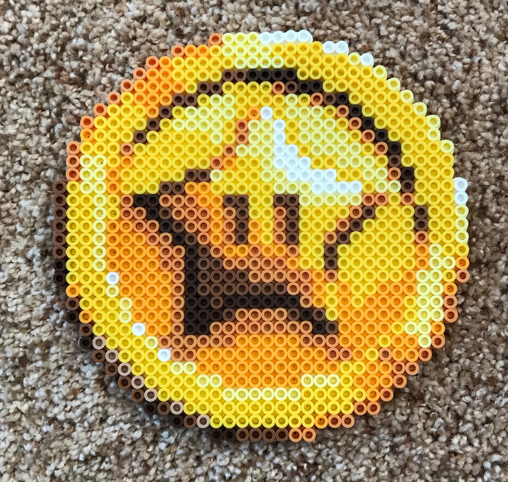 Star Coin Perler Bead Etsy