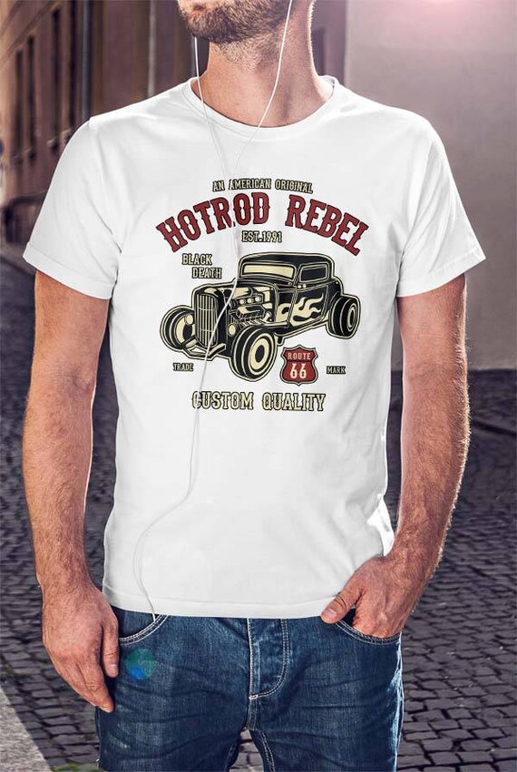 Hot Rod Rebel Short-Sleeve T-Shirt Black Heather