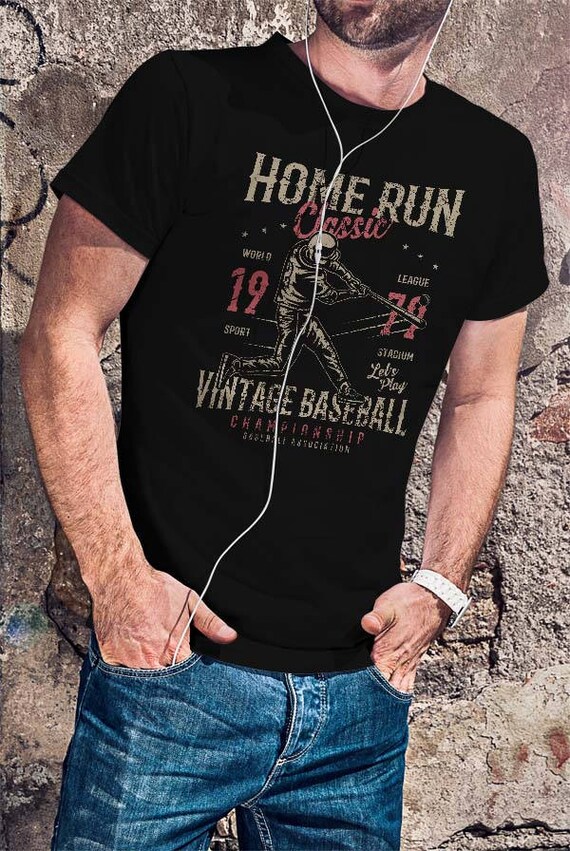 Home Run Classic T Shirt Vintage Baseball Tee Sport T Shirt Etsy