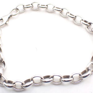 Vintage Sterling Silver Ladies Cable Link Bracelet 20cm 7.87&quot; Ideal Gift