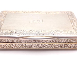 Victorian Snuff Tobacco Box Silver & Gold Plated Gifted By J.H Lowther Esq MP White Metal 8.3cm 3.2"