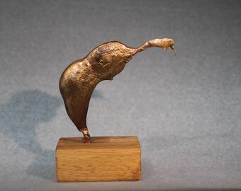 Small bronze figure poetic and humorous