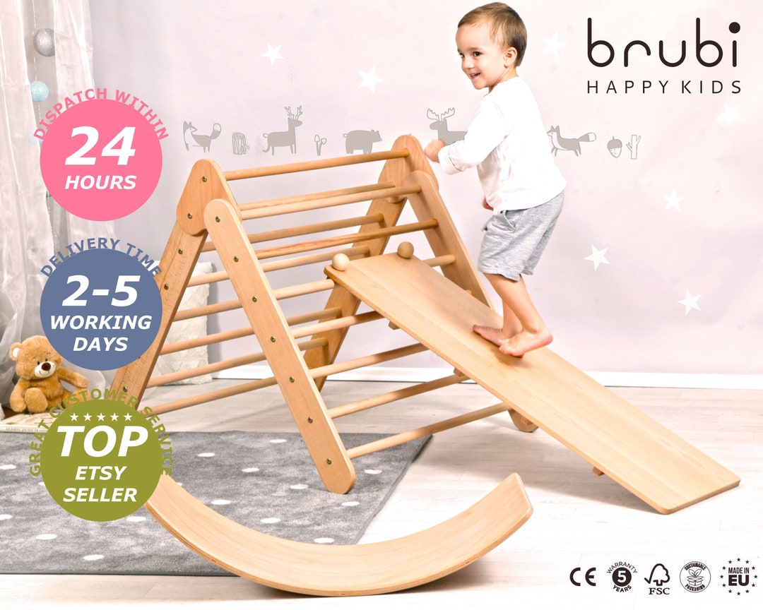 BIG SET of 3: Big Climbing Triangle + Ramp + Rocking Board ...