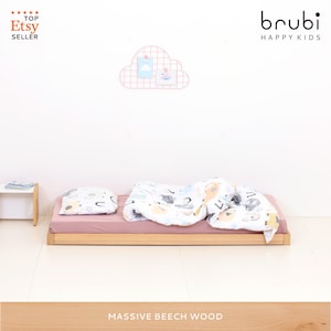 FRAMEbed lage montessorivloer bedframe met lattenbodem