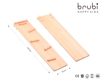 Climbing/Sliding Board for Climbing Triangle / Ramp / Rutschbrett / Full solid wood