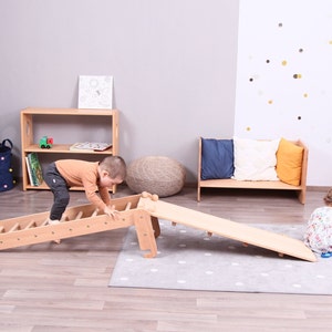 Ladder and Climbing/Sliding Board accessories for Climbing triangle / Montessori climbing gym for kids and toddlers / Leiter und Rutche image 6