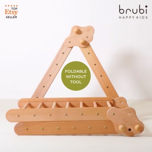 BIG set of 3: NEW Better Climbing Triangle BRUBI Ramp Rocking Board / Foldable with adjustable angle image 3