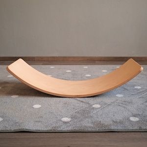 Schaukelbrett geölt mit Filz / Balance board / Curvy board / Rocker/ Schaukelbrett mit Filz