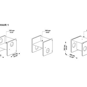 Großes Set von Montessori Cube Stühlen 3 Stück FULL SOLID HOOD Bild 8