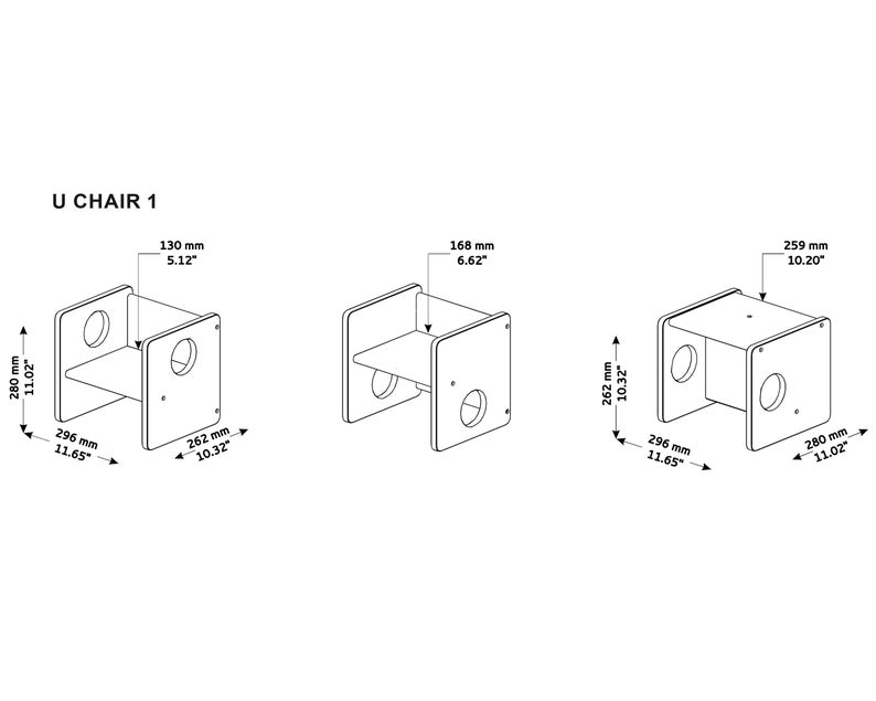 Montessori Cube Stühle erster Stuhl und Tisch FULL SOLID HOOD Bild 10