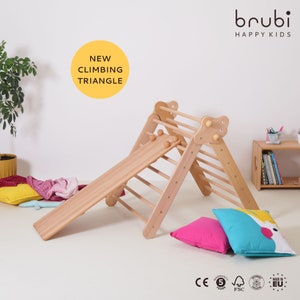 NEW!!! Better Climbing Triangle BRUBI with Ramp - Foldable with adjustable angle / Full solid wood