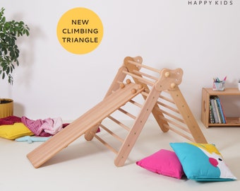 NEW!!! Better Climbing Triangle BRUBI with Ramp - Foldable with adjustable angle / Full solid wood