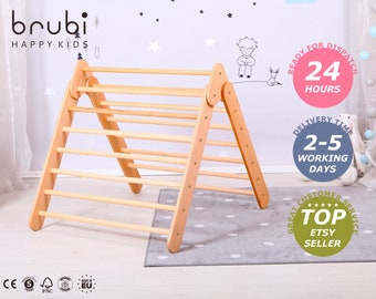 Big Climbing Triangle 2in1 - Foldable or Fixed with adjustable angle / Full solid wood