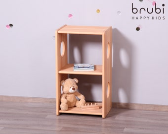 MONTEshelf LARGE / Kinderzimmer Regal / Kleinkind Spielzeug Regal / Bücherregal / MASSIVHOLZ