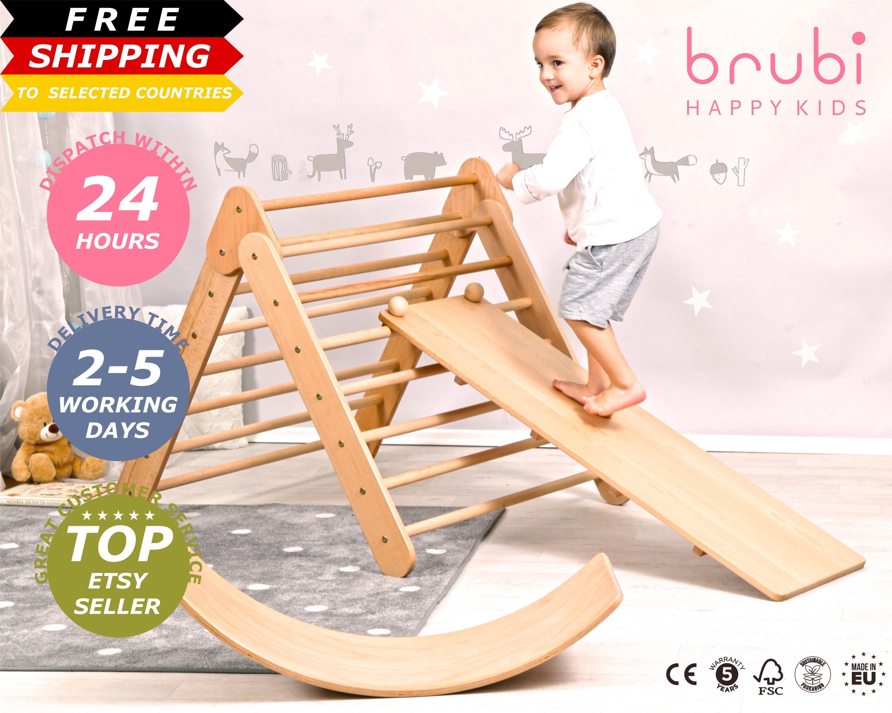 Set Climbing Triangle 2in1ramprocking Board Kletterdreieck Etsy France