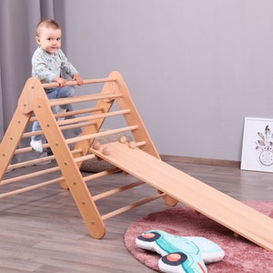 Big Climbing Triangle 2in1 with Ramp / Foldable or Fixed with adjustable angle / Kletterdreieck mit Rutche
