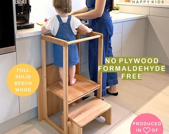 ONLY UK - MONTEhelper 2in1 / Learning tower and first chair and table / Toddler learning step stool - Solid wood