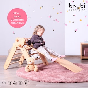 NEU!!! Better Baby Kletterdreieck BRUBI mit Rampe - Faltbar mit einstellbarem Winkel / Vollmassivholz