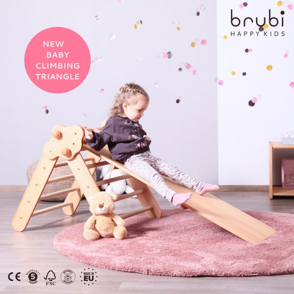 NEW!!! Better Baby Climbing Triangle BRUBI with Ramp - Foldable with adjustable angle / Full solid wood