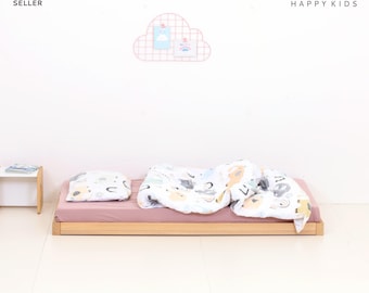 FRAMEbed Niedriger Montessori-Bodenbettrahmen mit Lattenrost