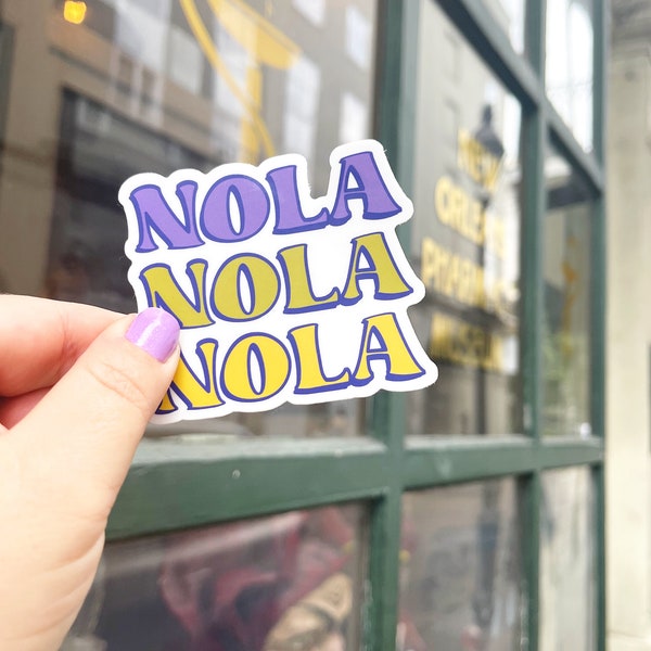NOLA Sticker // Vinyl Die-cut Sticker // Waterproof Sticker // Notebook Sticker // New Orleans Gift // Louisiana Love // Decal