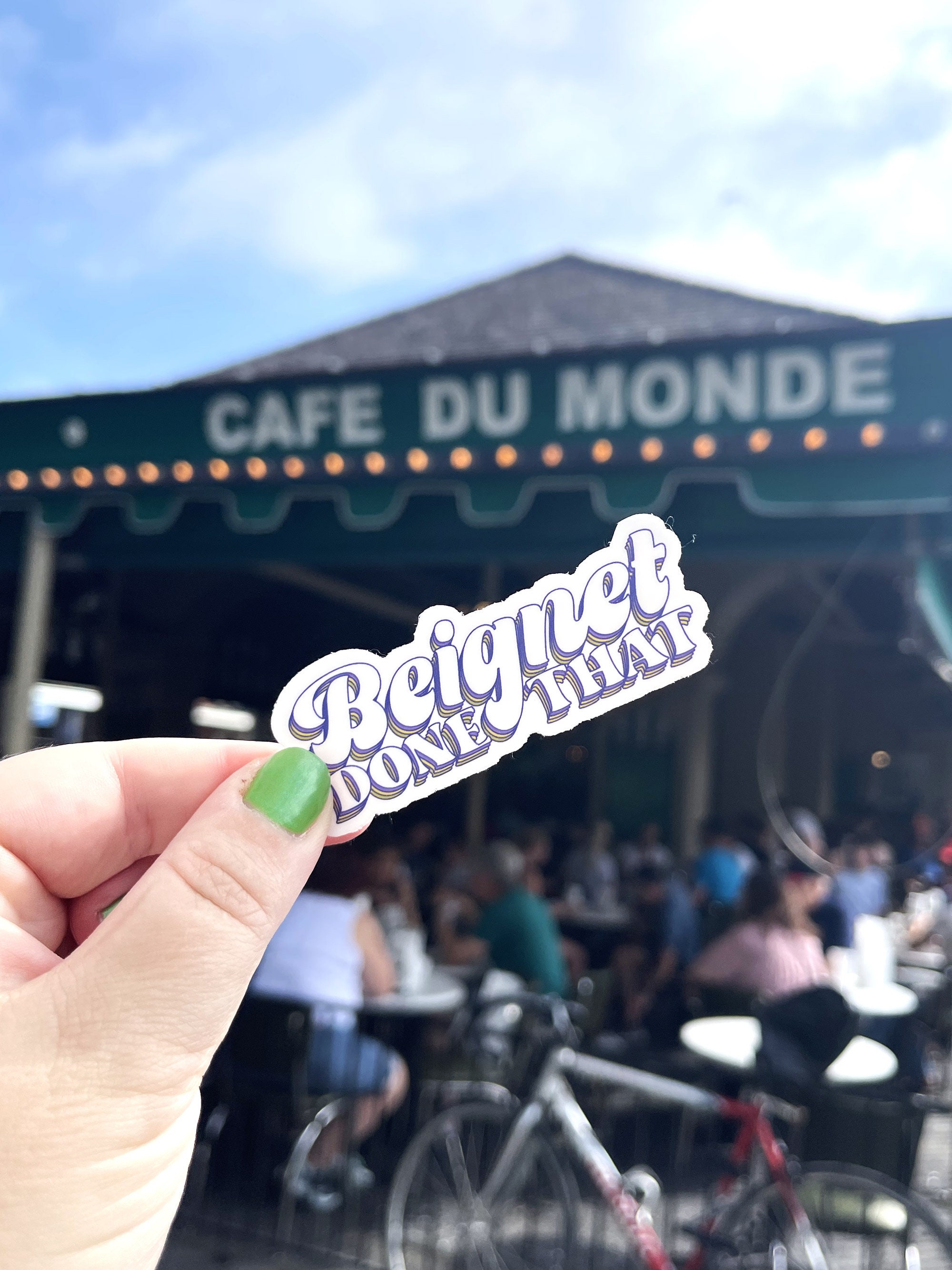 Beignet Done That Sticker - New Orleans Pun, Waterproof Vinyl Decal - Etsy