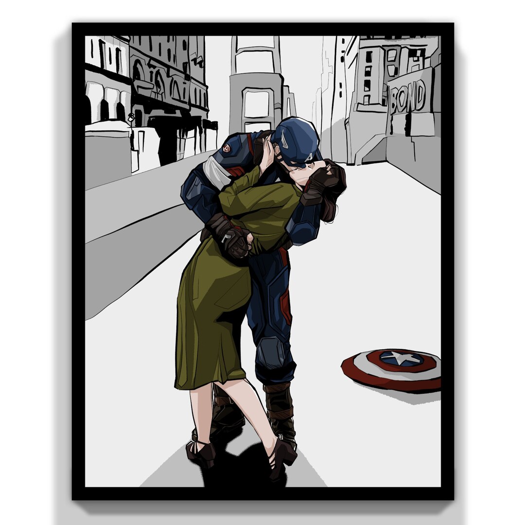 1940s the Kiss Peggy & Cap Ver. Captain America Peggy Etsy