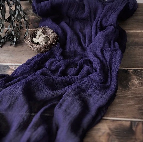 Dark Purple Wedding Centerpieces Gauze Runner Wedding Day Etsy