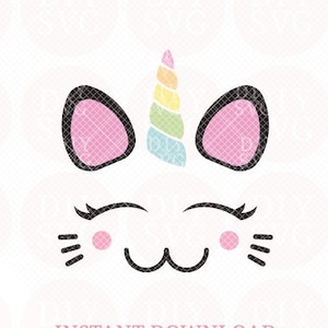 Caticorn svg, Unikitty svg, Caticorn clip art, Caticorn cut files, Caticorn, Kitticorn, Silhouette, Cricut, Silhouette svg, studio3