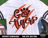 Download Go Tigers Tigers Svg Tigers Team Svg Football Svg Tiger Paw Football Team Svg Football Fan Svg Sports Svg Football Shirt By Diy Svg Catch My Party