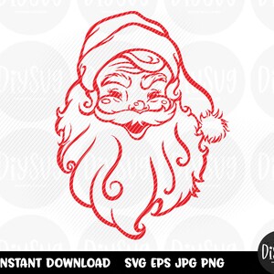 santa svg, christmas svg, christmas svg cutting file, santa clip art, santa png, santa shirt, retro santa, christmas cut file, cricut