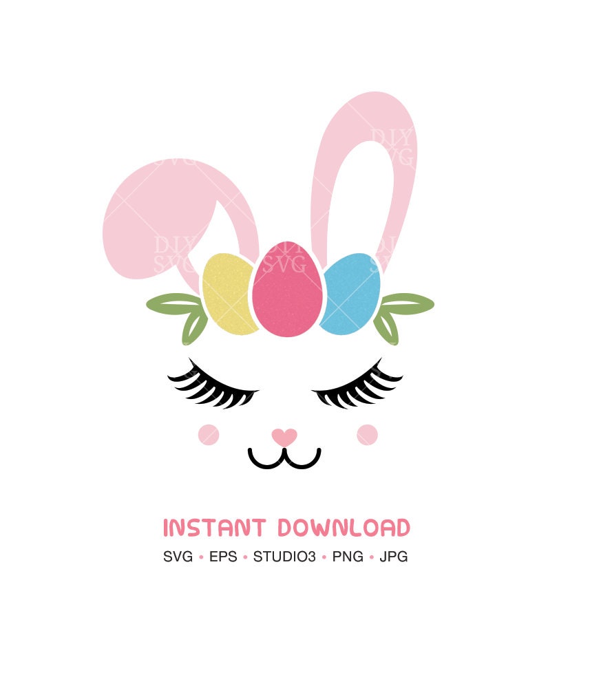 Download Bunny svg Bunny face svg Easter bunny svg Easter svg Bunny | Etsy