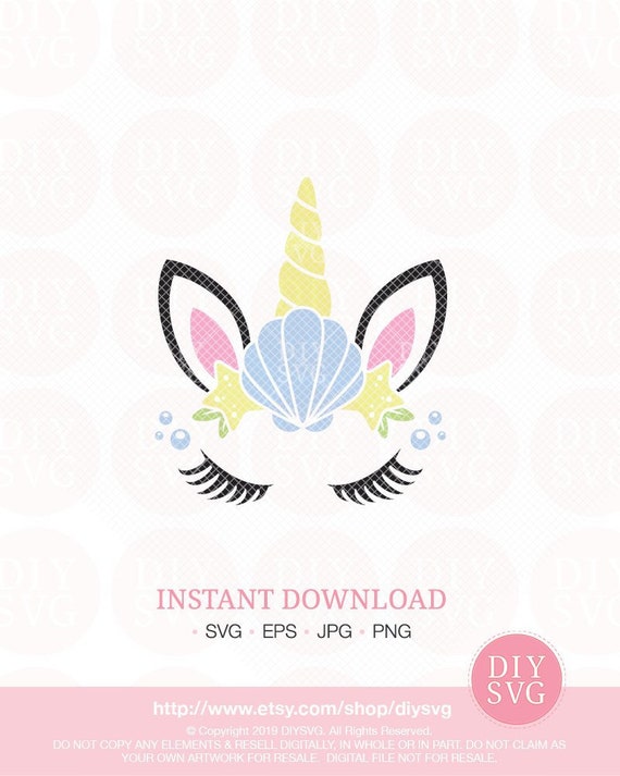 Download Mermaid Unicorn Mermaid Unicorn Svg Summer Unicorn Mermaid Etsy