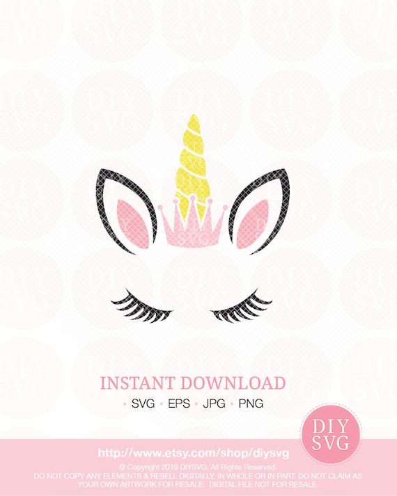 Unicorn Eyelash Silhouette - Unicorn eyelashes Unicorn svg Unicorn face