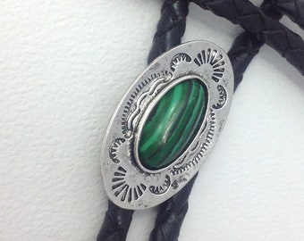 Trending Concho Bolo Tie Western Jewelry Silver Antique w Scandalous Blue Enamel Gift Her Him Boyfriend Girlfriend American Made #80172-1