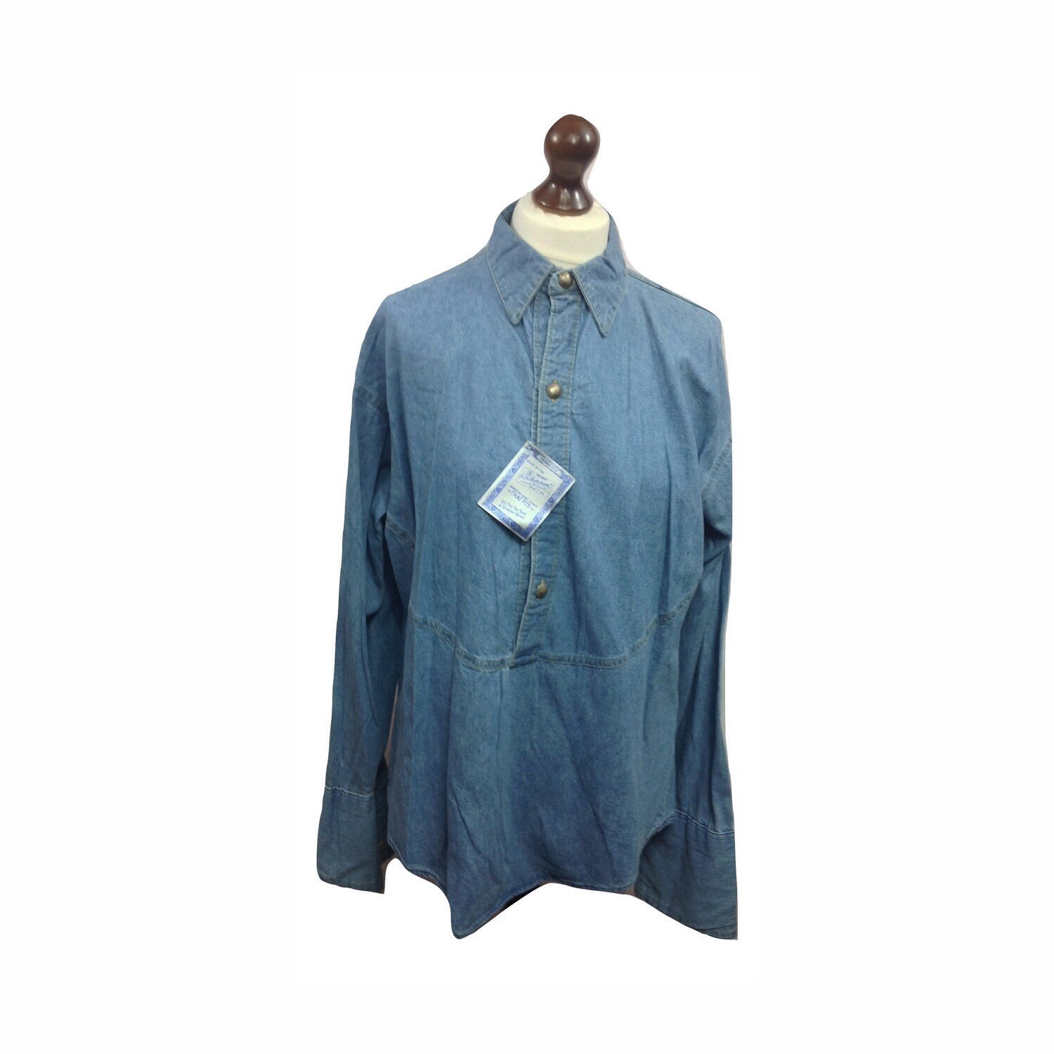 Image of Western Shirt - Vintage Denim Rockmount Ranch Wear American Blouse On Style Styling