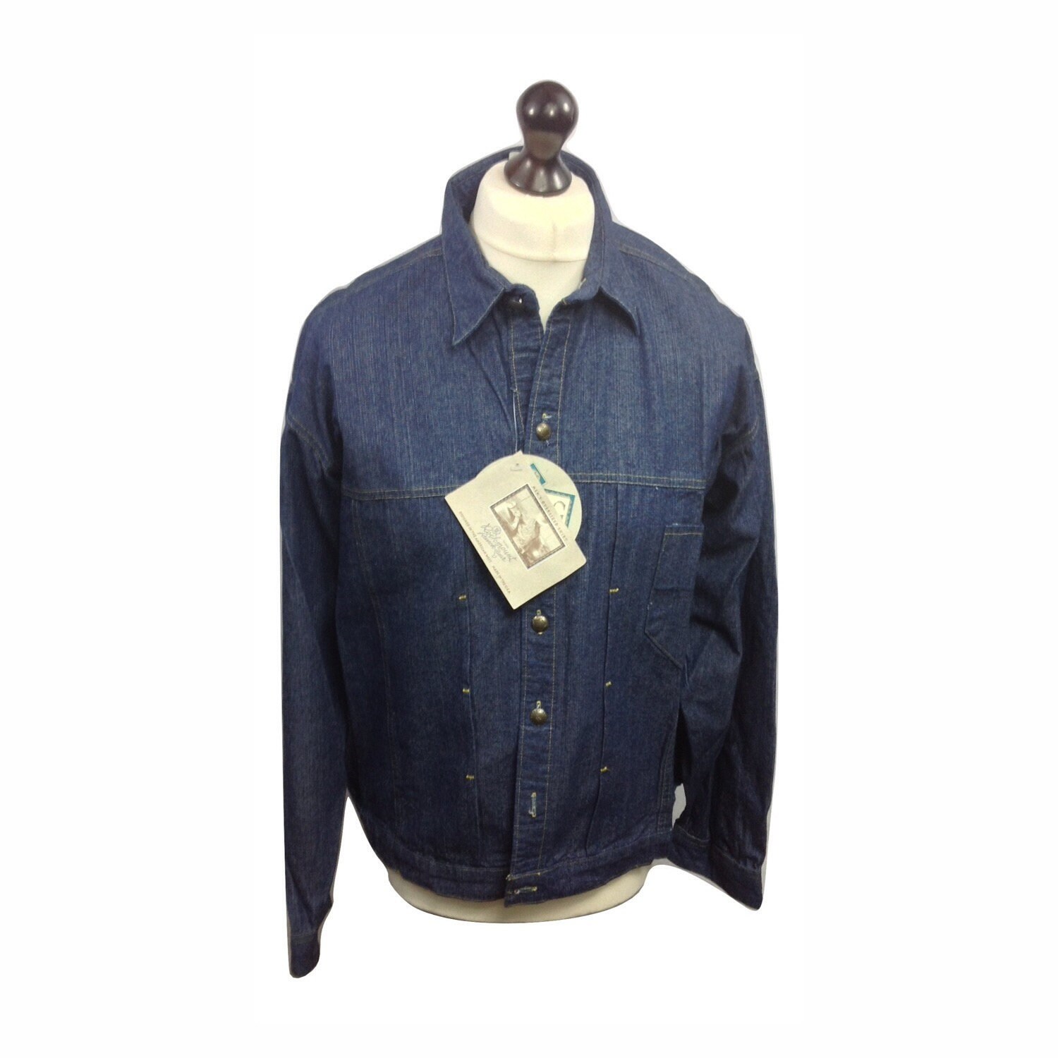 Image of Vintage Denim Jacket - Western Jacket- Rockmount Ranch Wear Sterling Silver Buttons Styling Cowboy Style