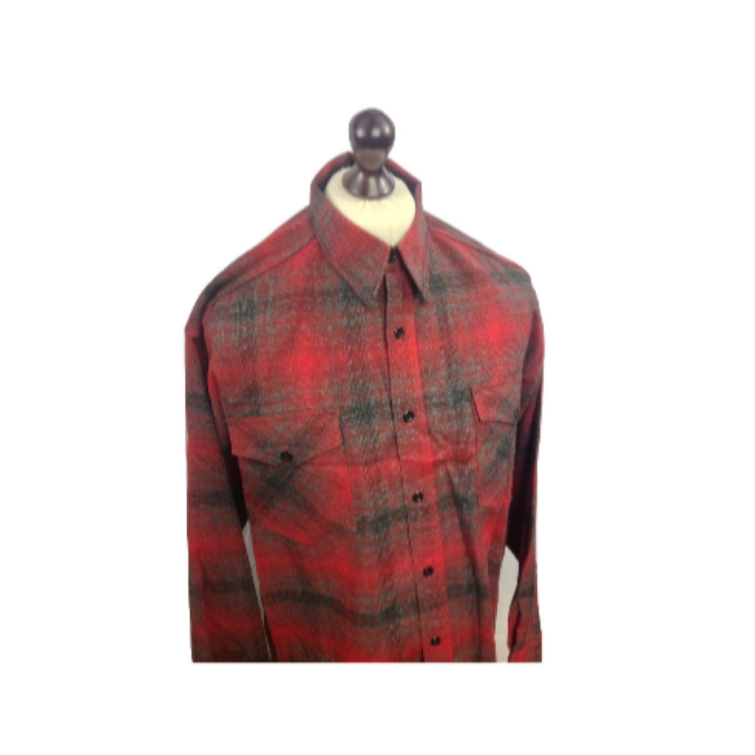 Image of Vintage Plaid Shirt - Smiths Check Mens Street Wear Rockabilly Western Styling