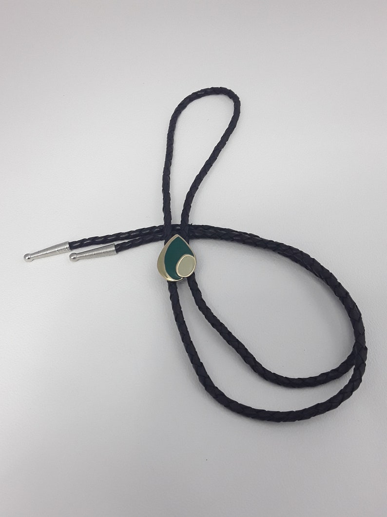 Bolo Tie Necklace Western Styling Bolo Tie Vintage Western Bootlace Cowboy Tie Bolo Tie Enamel Style