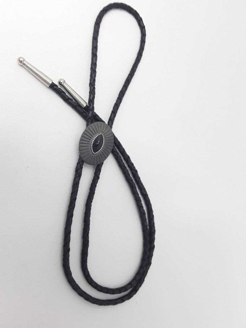 Western Bootlace Cowboy Tie Bolo Tie Bolo Tie Vintage Concho Style Bolo Tie Necklace Western Styling