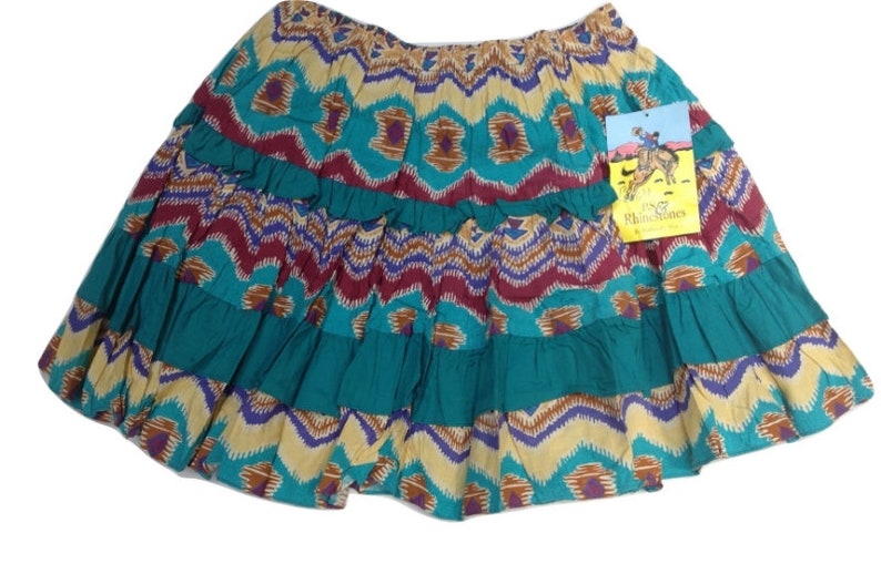 Vintage Western Skirt Cowboy Skirt Southwest Style fashion Western Skirt by Panhandle Slim Western Styling