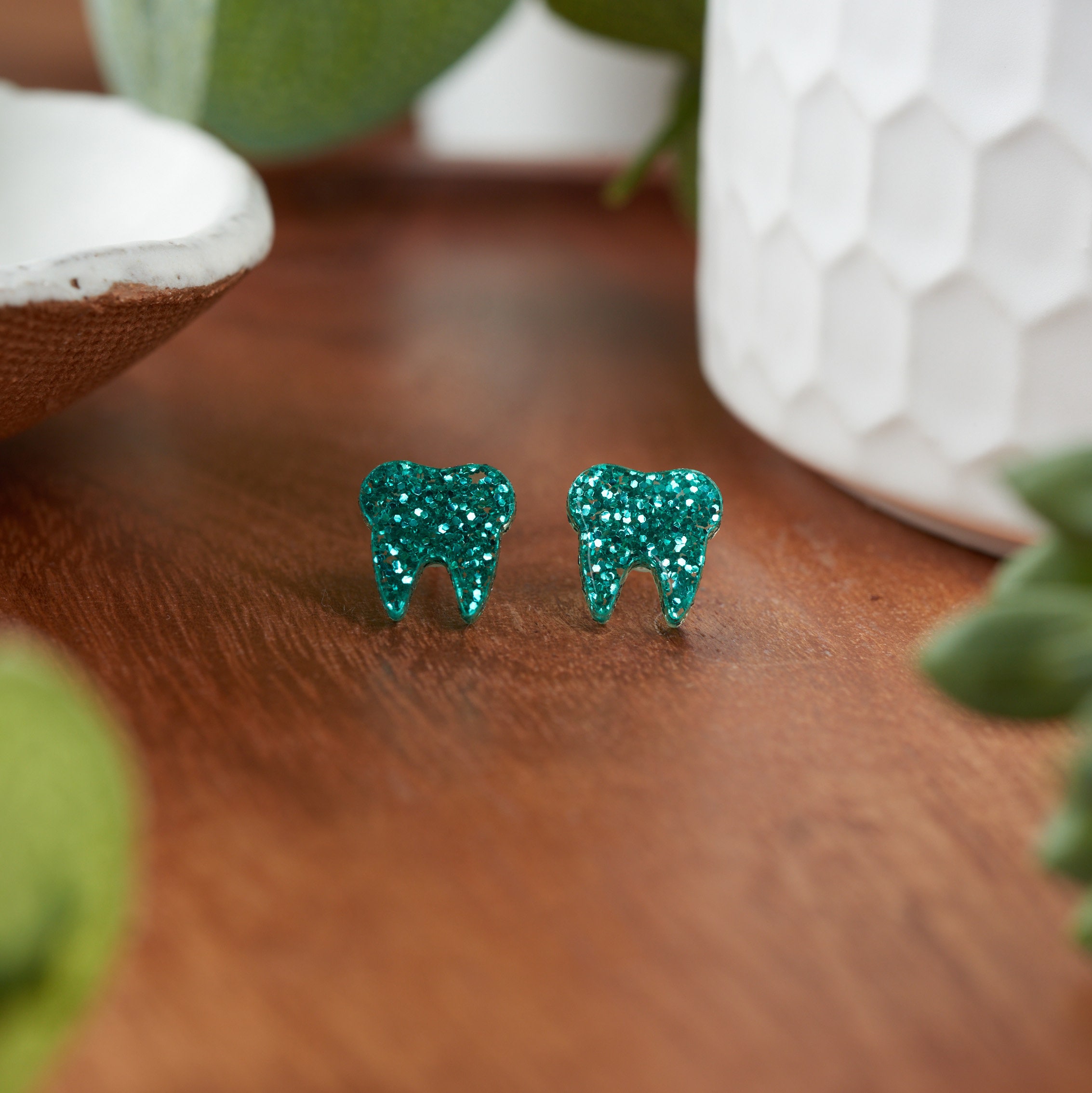 Tooth Stud Earrings ~ Handmade From 14k Gold Or Sterling Silver