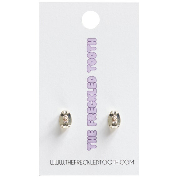 ORANGE Tooth Earrings Single Set Dental Hygienist, Dental