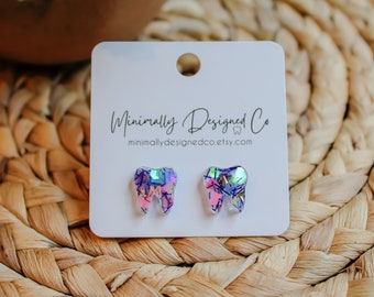 BUTTERFLY BLISS | Tooth Earrings | Single Set | Dental Hygienist, Dental Assistant, Dentist, Student, Dental Gift