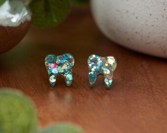 SUN FUN | Tooth Earrings | Single Set | Dental Hygienist, Dental Assistant, Dentist, Student, Dental Gift