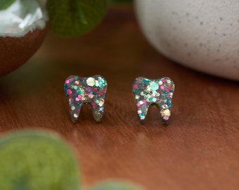 EXTRA FUN | Tooth Earrings | Single Set | Dental Hygienist, Dental Assistant, Dentist, Student, Dental Gift