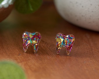 SURPRISE PARTY | Tooth Earrings | Single Set | Dental Hygienist, Dental Assistant, Dentist, Student, Dental Gift